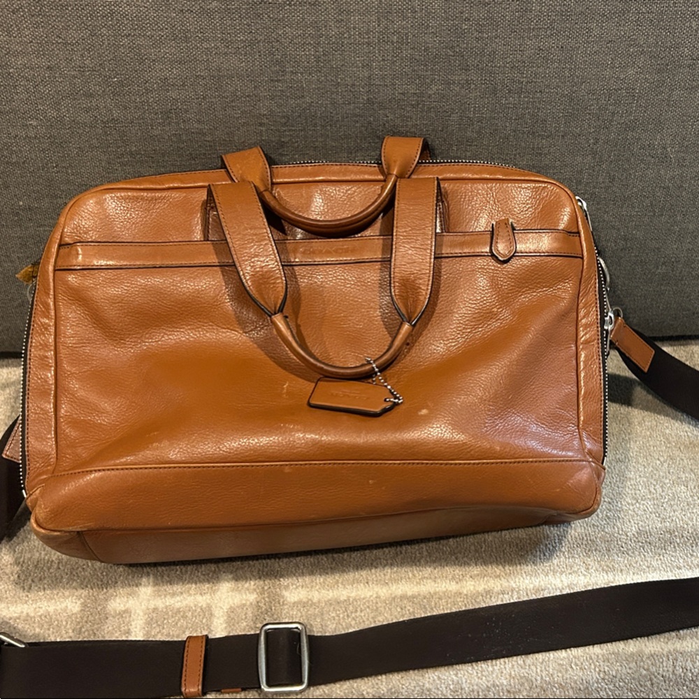 Coach Brown Leather Duffel Bag